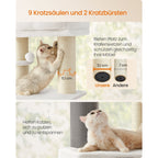 Katzenbaum Mehrstufig mit Höhle Hängematten und Pompom