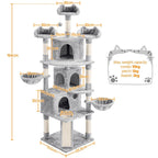 XXL Katzenbaum mit gemütlichen Höhlen und Hängematten