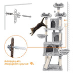 XXL Katzenbaum mit gemütlichen Höhlen und Hängematten