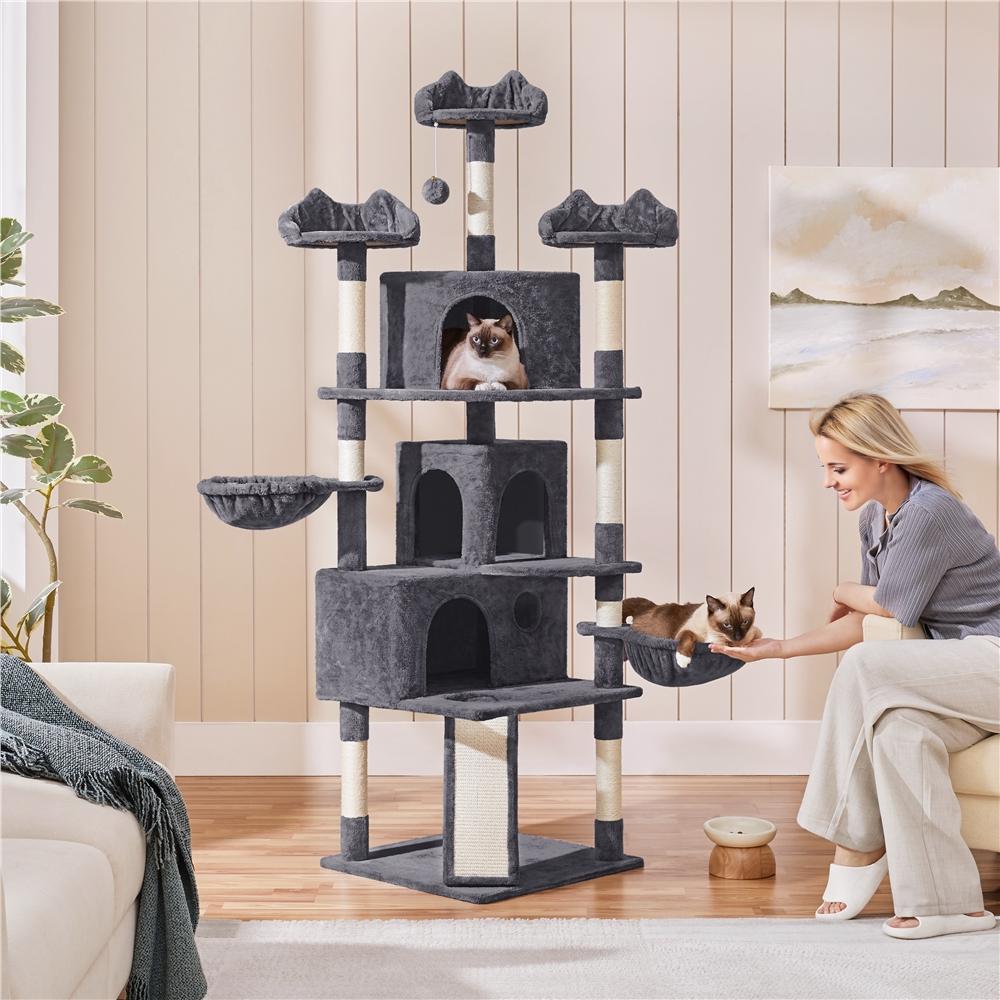 XXL Katzenbaum mit gemütlichen Höhlen und Hängematten