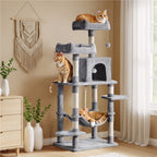 Kratzbaum mit Liegehöhle, Hangmat und Spielseil