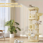 Großer Katzenbaum Mehrstufiges Haus mit 8 Kratzstämmen und Hängematte