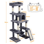 Stabiler Katzenbaum mit Höhlen und Plattformen Spielhaus