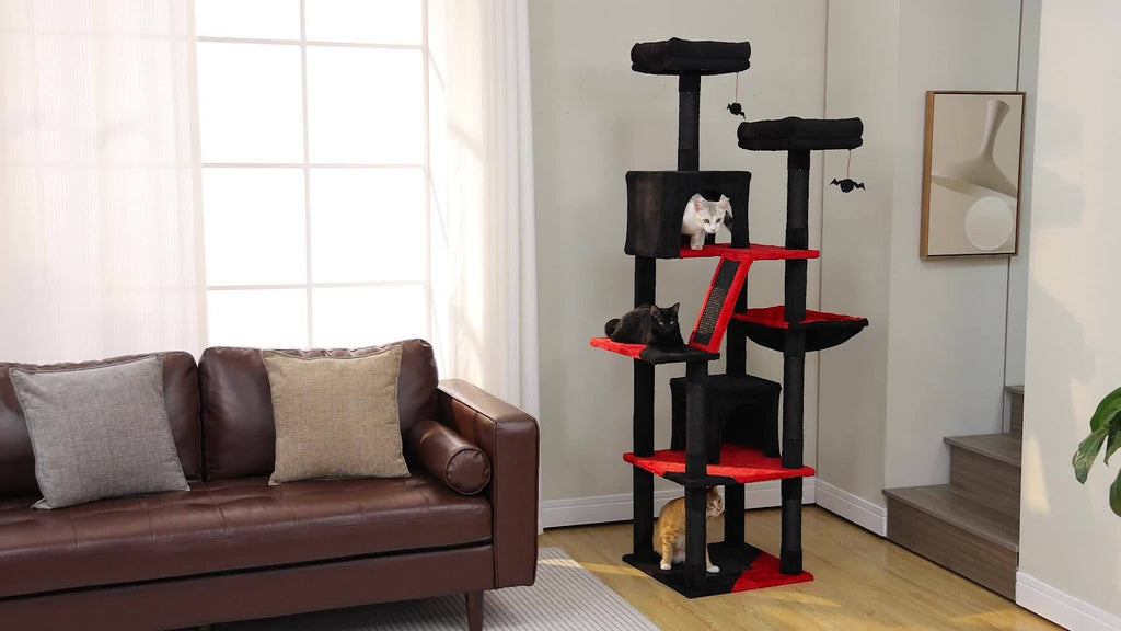 Großer Katzenbaum Mehrstufig mit Perch Condos und Hängematte