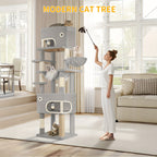 Katzenbaum Große Plattform mit 2 Höhlen und 7 Kratzstämmen