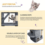 Großer XXL Kratzbaum 7 Ebenen für Maine Coon