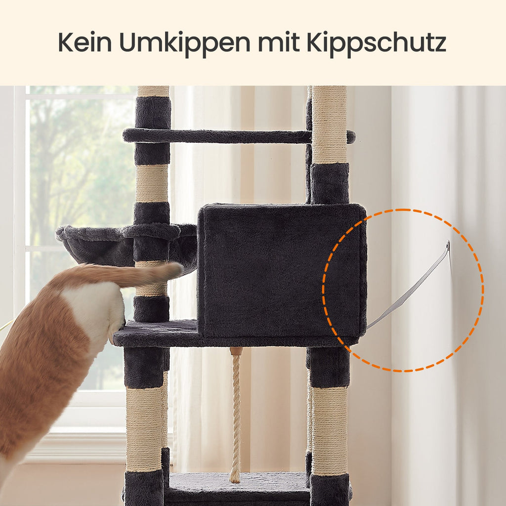 XXL Kratzbaum mit Hängematte Höhle Stabil