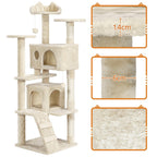 XXL Kratzbaum mit großer Höhle, Plattform und Leiter