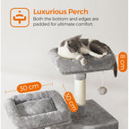 Kratzbaum Mehrstufig mit Höhle Rampe und Pom-Poms