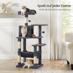 Kratzbaum mit Hängematte Höhle Stabil für Wohnungskatzen