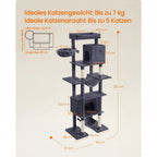 Katzenbaum Mehrstufig mit Plattform Höhlen und Hängematten