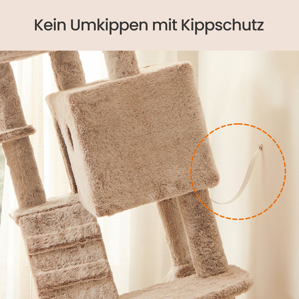 Katzenbaum Klettergerüst mit Betten Hängematte und Treppen
