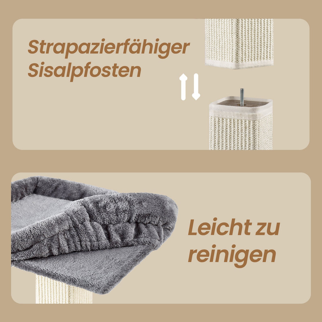 Kratzbaum mit Plüsch-Plattform und Ball