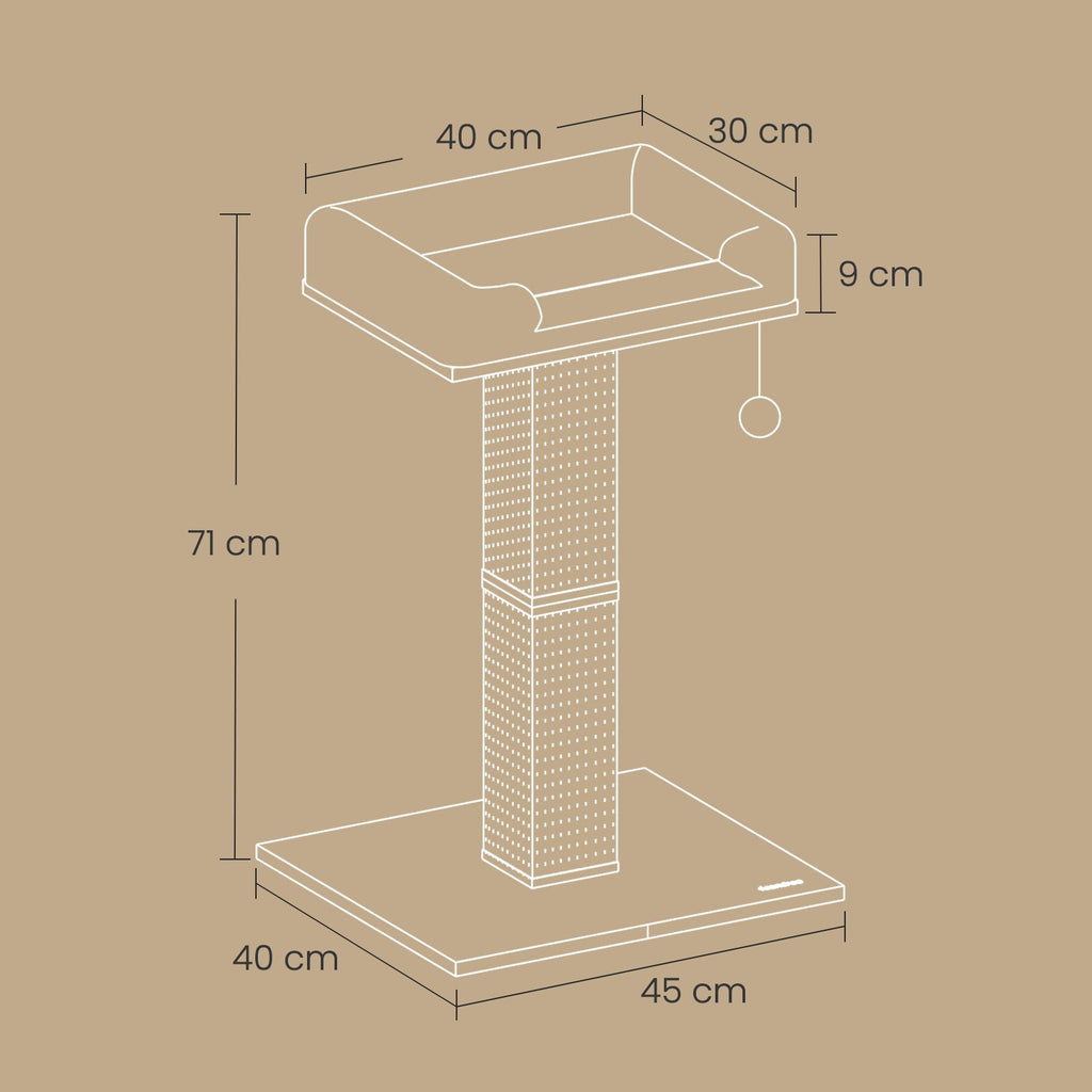 Kratzbaum mit Plüsch-Plattform und Ball
