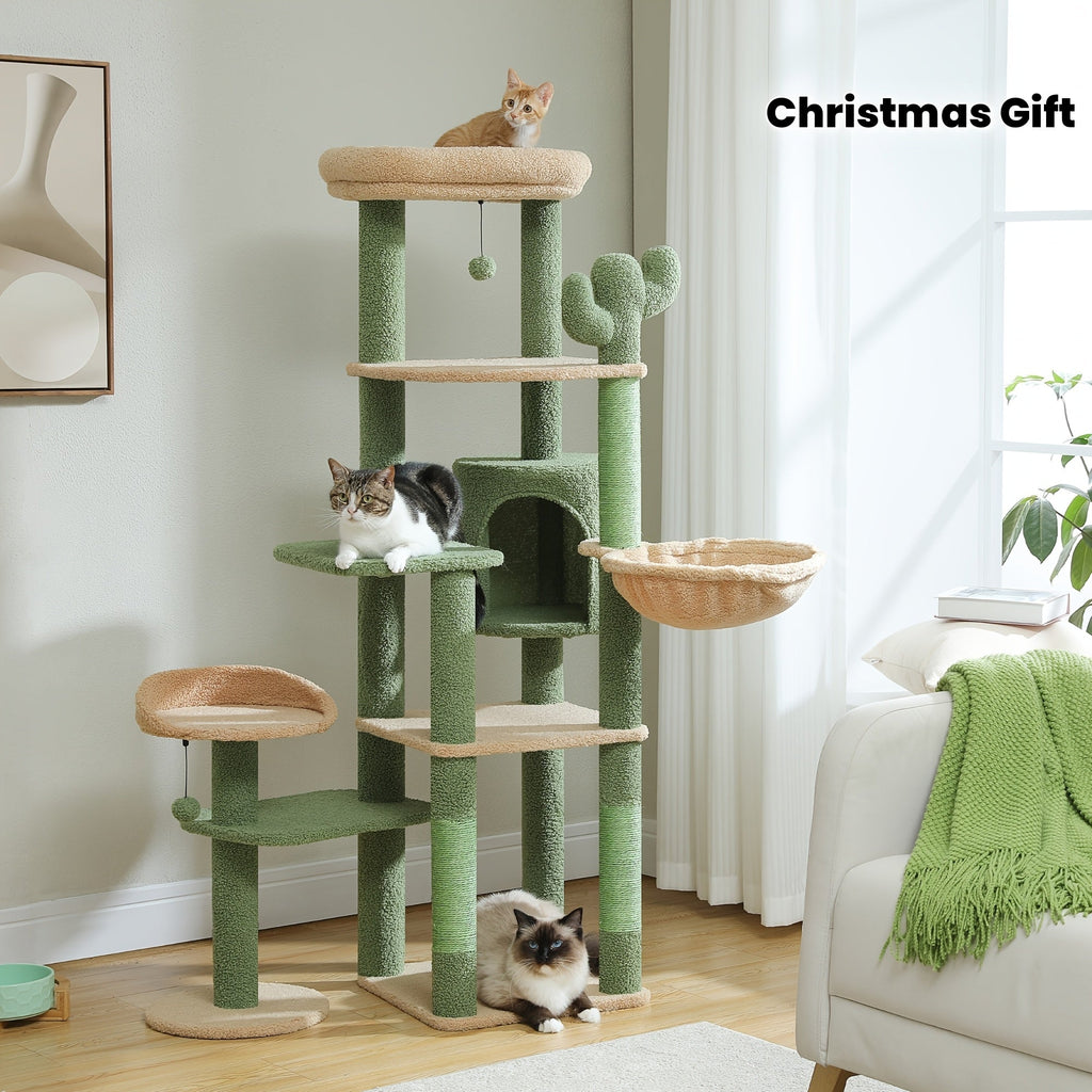 Großer Katzenbaum Kaktus Hängematte Condo Sisal Weihnachtsgeschenk