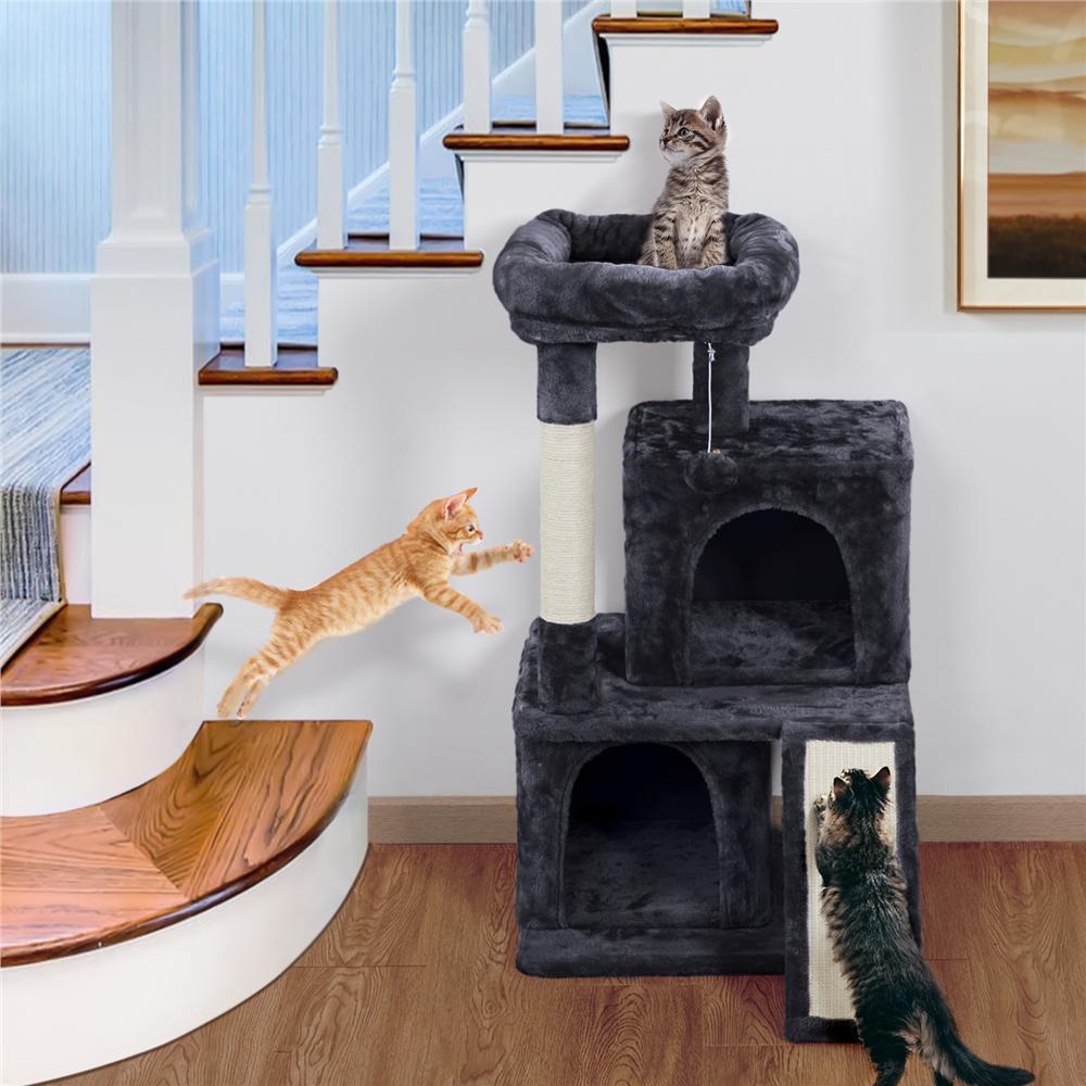 Katzenbaum Stabiles Spielhaus mit Höhlen und Ball