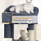 Kratzbaum Große Plattform mit 2 Höhlen und 7 Sisalstämmen