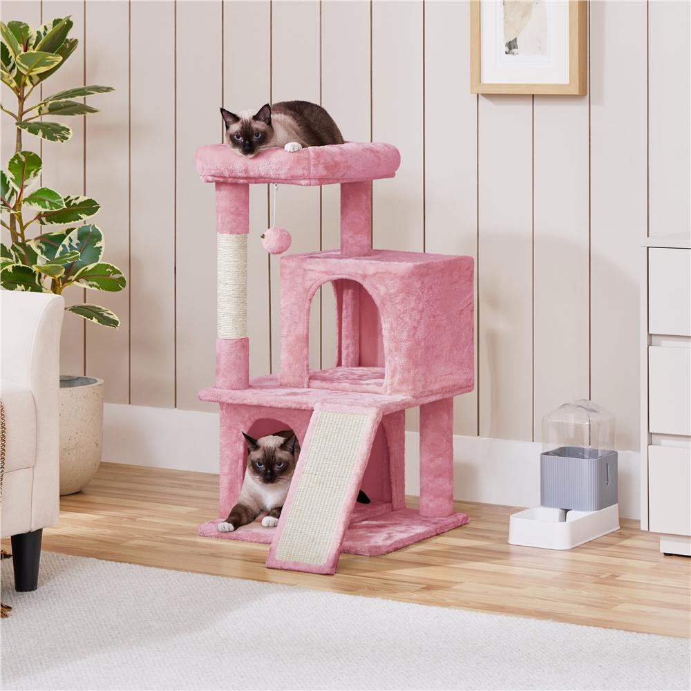 Katzenbaum Stabiles Spielhaus mit Höhlen und Ball