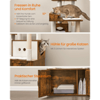 XXL Katzenbaum mit Katzenklo Holzschrank