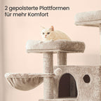 Katzenbaum Klettergerüst mit Betten Hängematte und Treppen