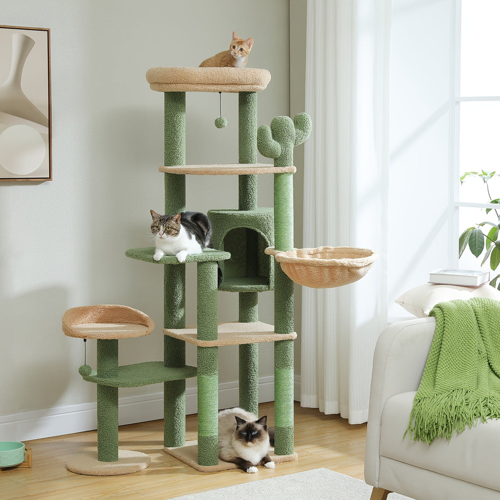 Großer Katzenbaum Kaktus Hängematte Condo Sisal Weihnachtsgeschenk