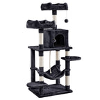 Kratzbaum mit Liegehöhle, Hangmat und Spielseil