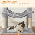 Kratzbaum mit Hängematte Höhle Stabil für Wohnungskatzen
