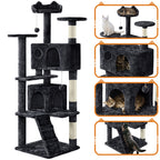 XXL Kratzbaum mit großer Höhle, Plattform und Leiter