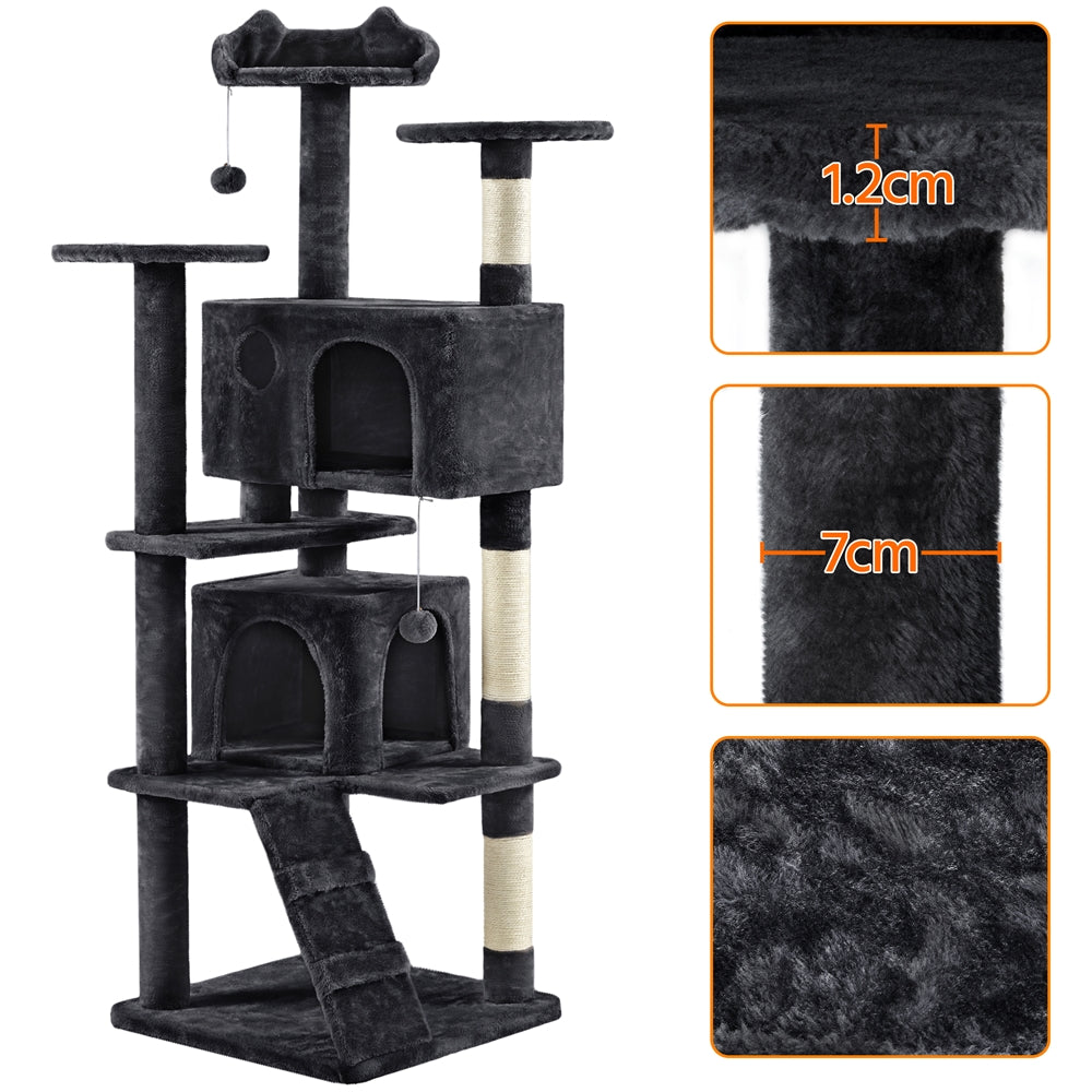 Katzenbaum 2 Etagen mit Hütte