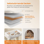 Katzenbaum Mehrstufig mit Höhle Hängematten und Pompom