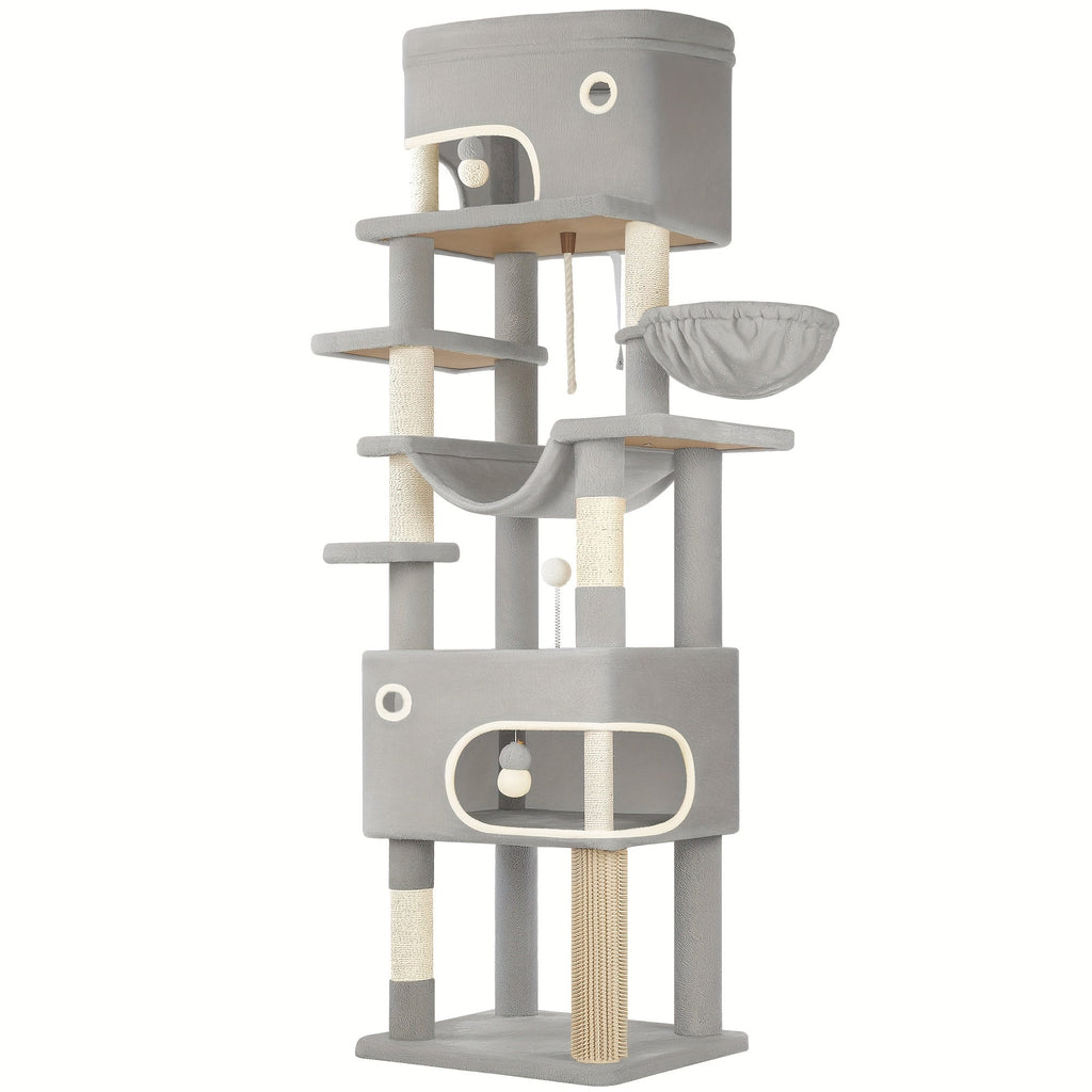 Kratzbaum Große Plattform mit 2 Höhlen und 7 Sisalstämmen