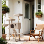 Katzenbaum Klettergerüst mit Betten Hängematte und Treppen