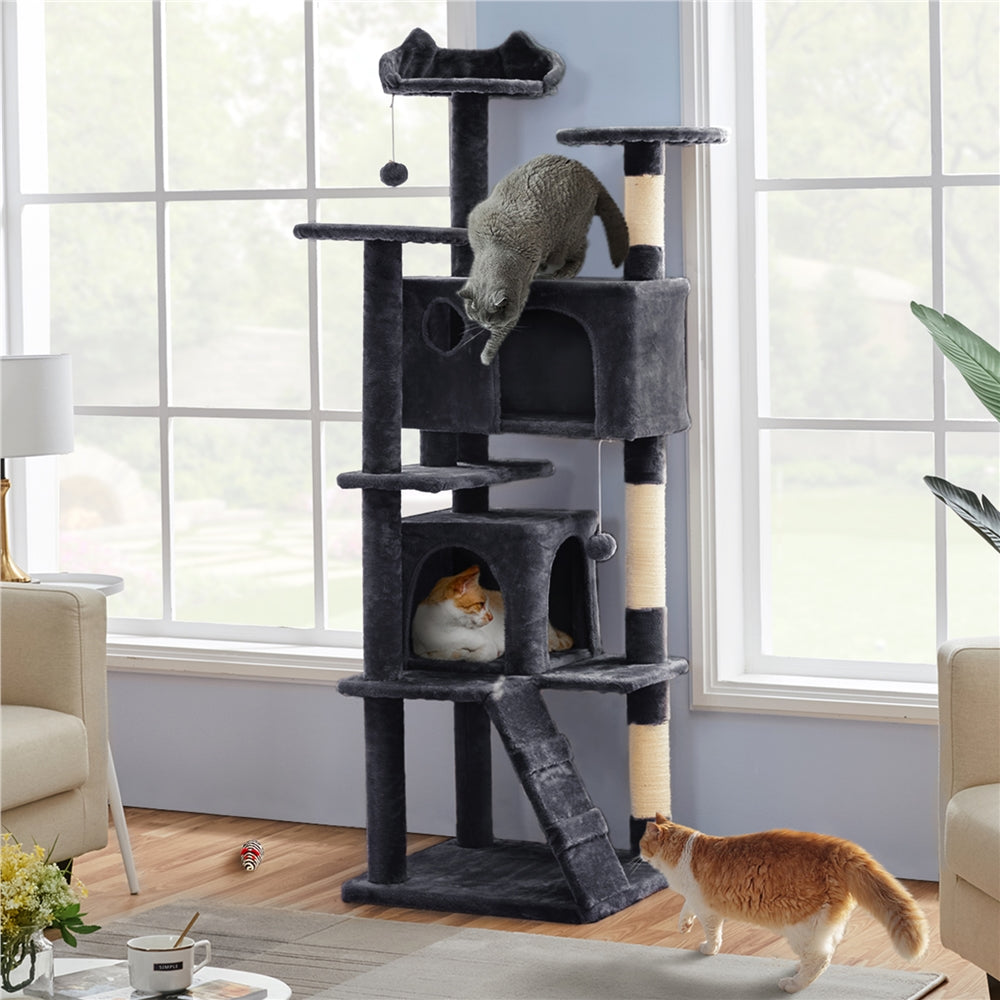 Katzenbaum 2 Etagen mit Hütte