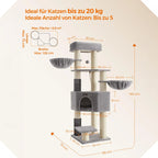 Katzenbaum Mehrstufig mit Höhle Hängematten und Pompom