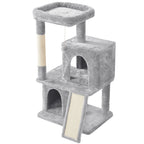 Stabiler Kratzbaum Spielbaum mit Spielball und 2 Häusern