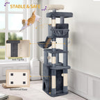 Großer XXL Kratzbaum 7 Ebenen für Maine Coon