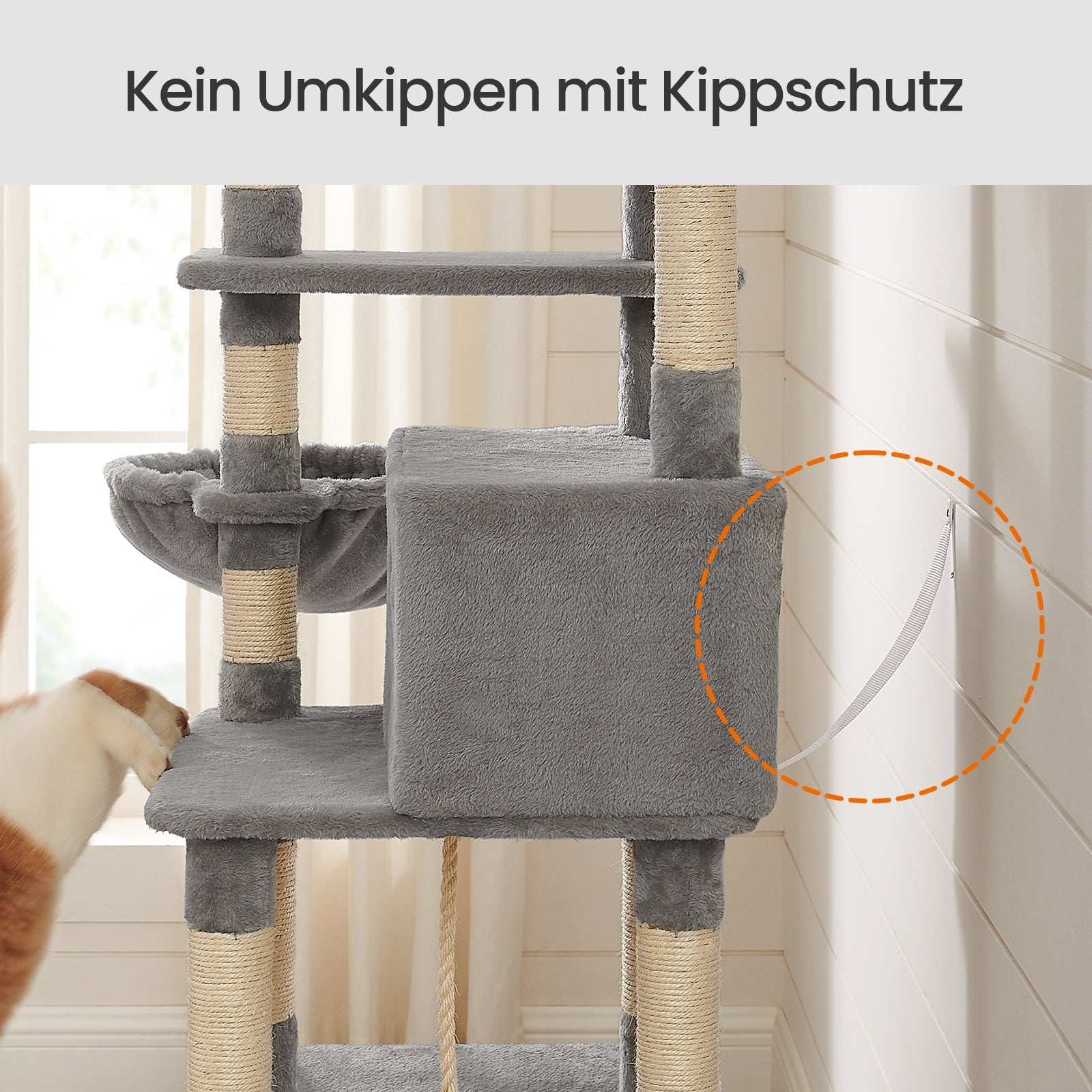 XXL Kratzbaum mit Hängematte Höhle Stabil