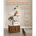 XXL Katzenbaum mit Katzenklo Holzschrank