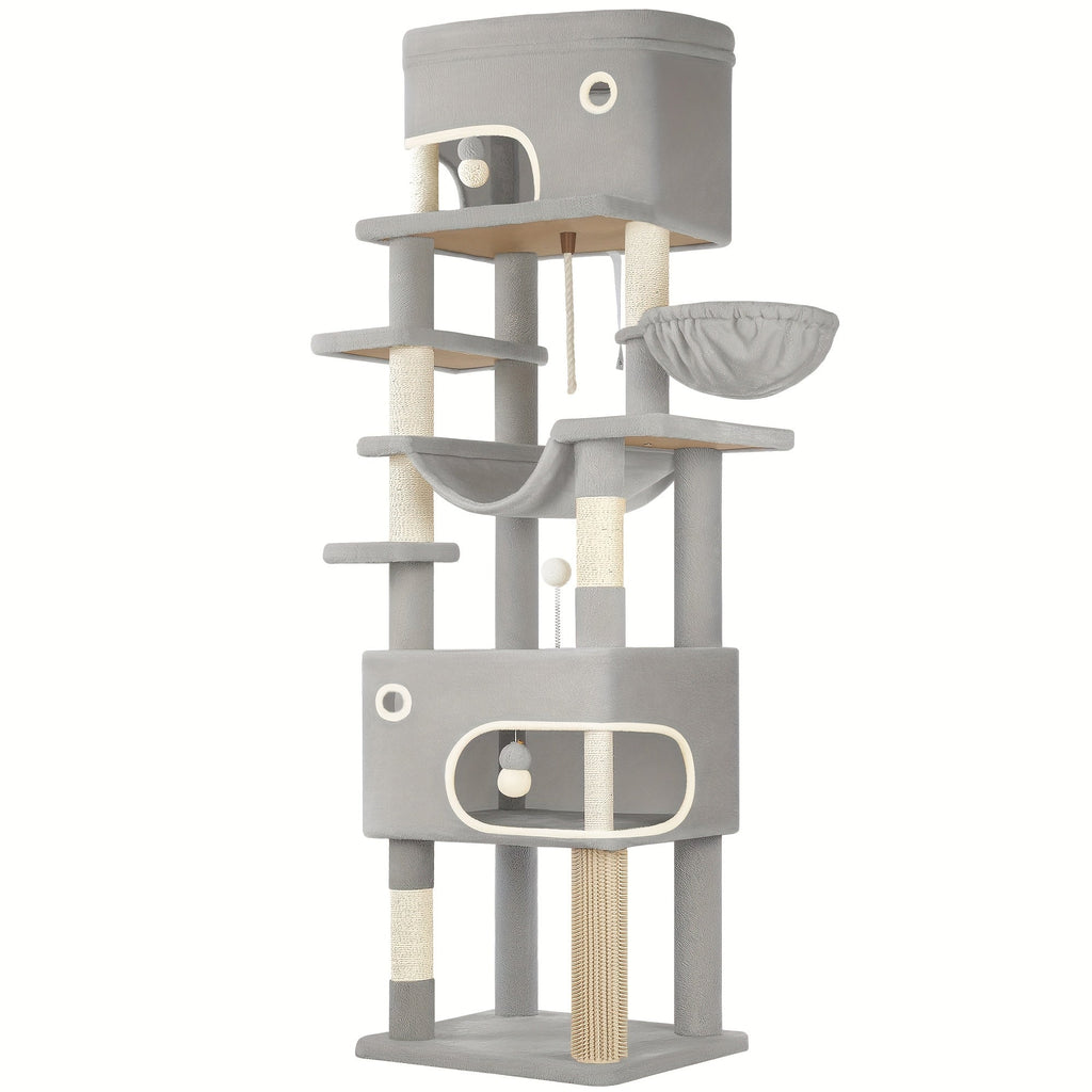 Katzenbaum Große Plattform mit 2 Höhlen und 7 Kratzstämmen