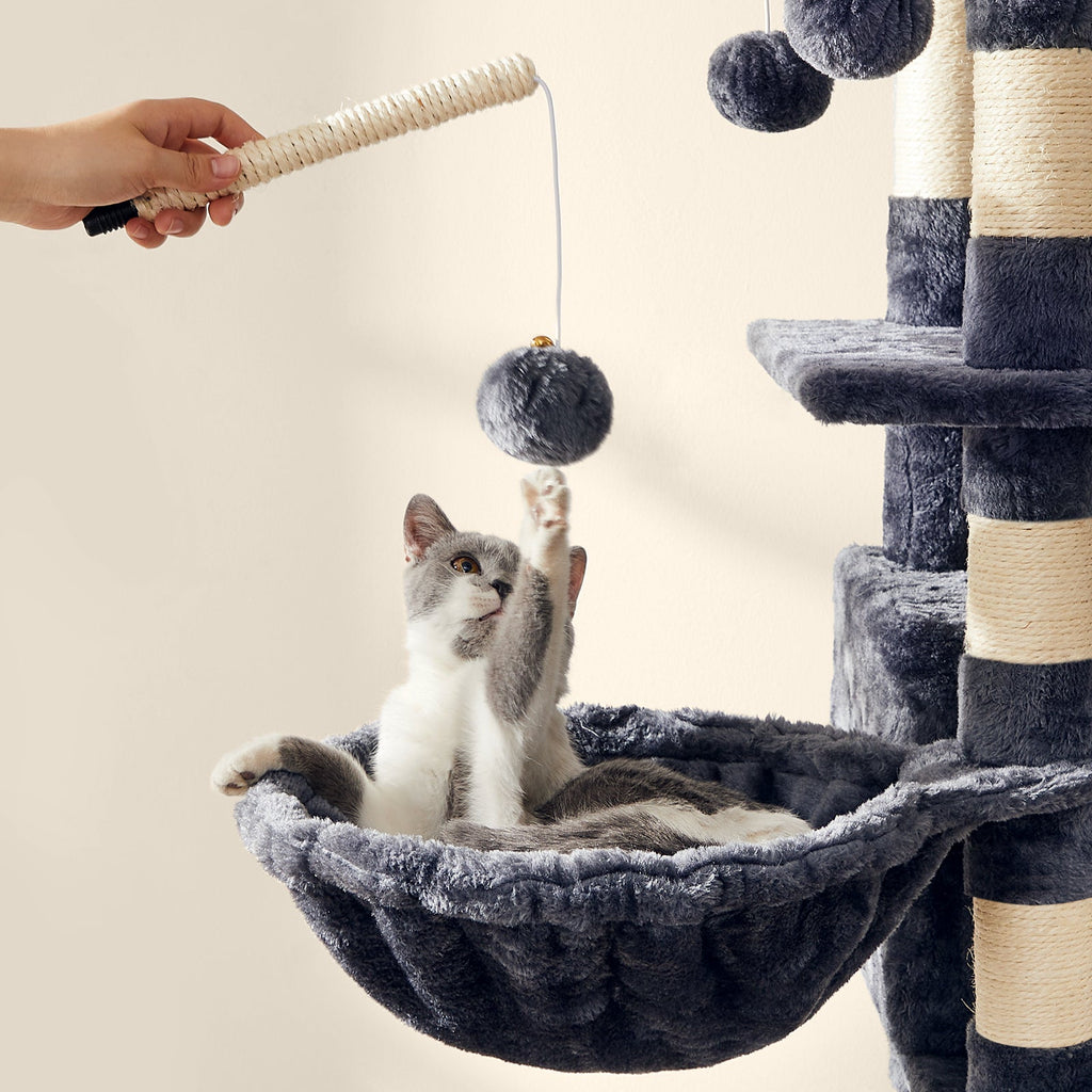 XXL Kratzbaum mit Hängematte Höhle Stabil