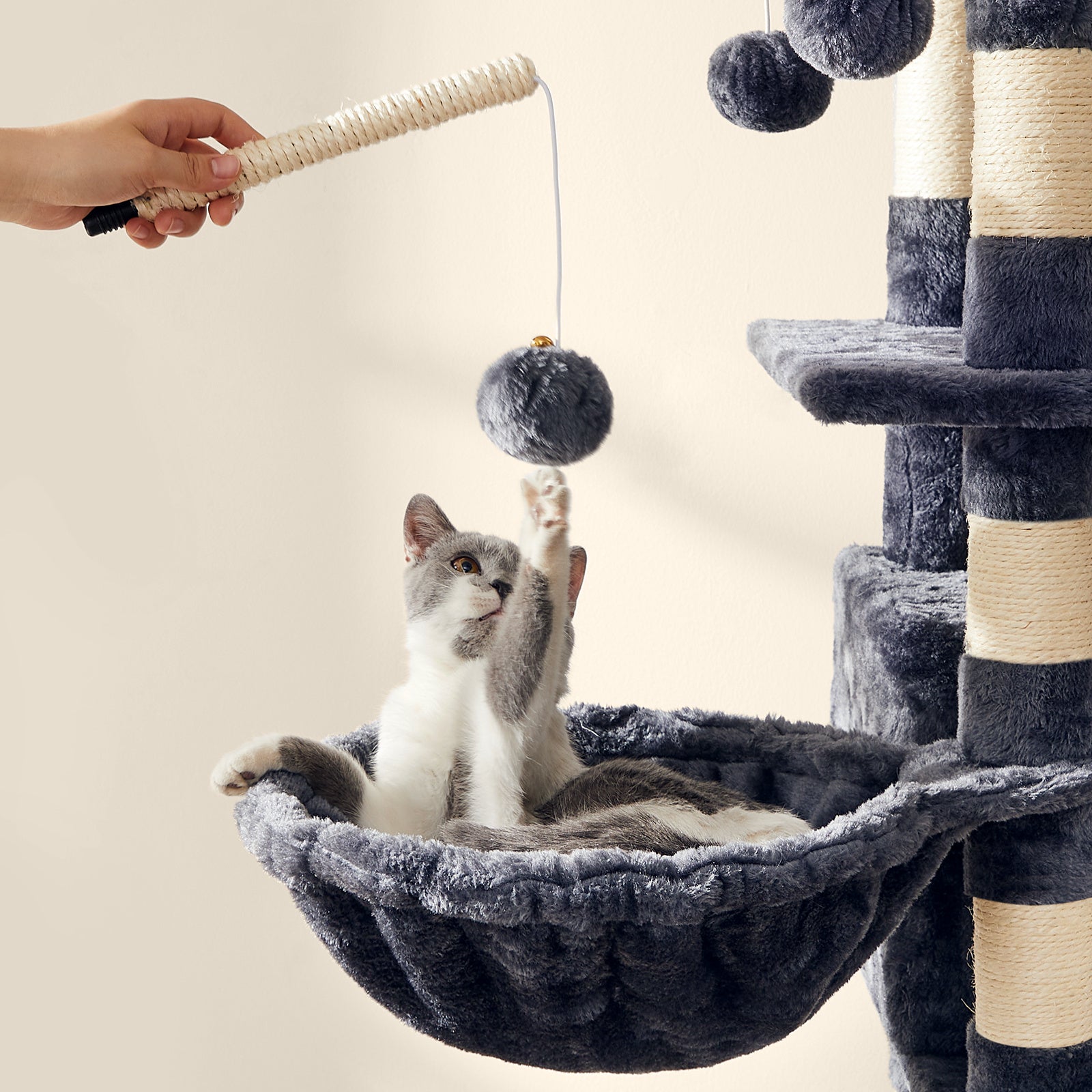 XXL Kratzbaum mit Hängematte Höhle Stabil