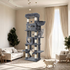 Großer Katzenbaum mit Liegeplatz Waschbarer Matte und 2 Nischen