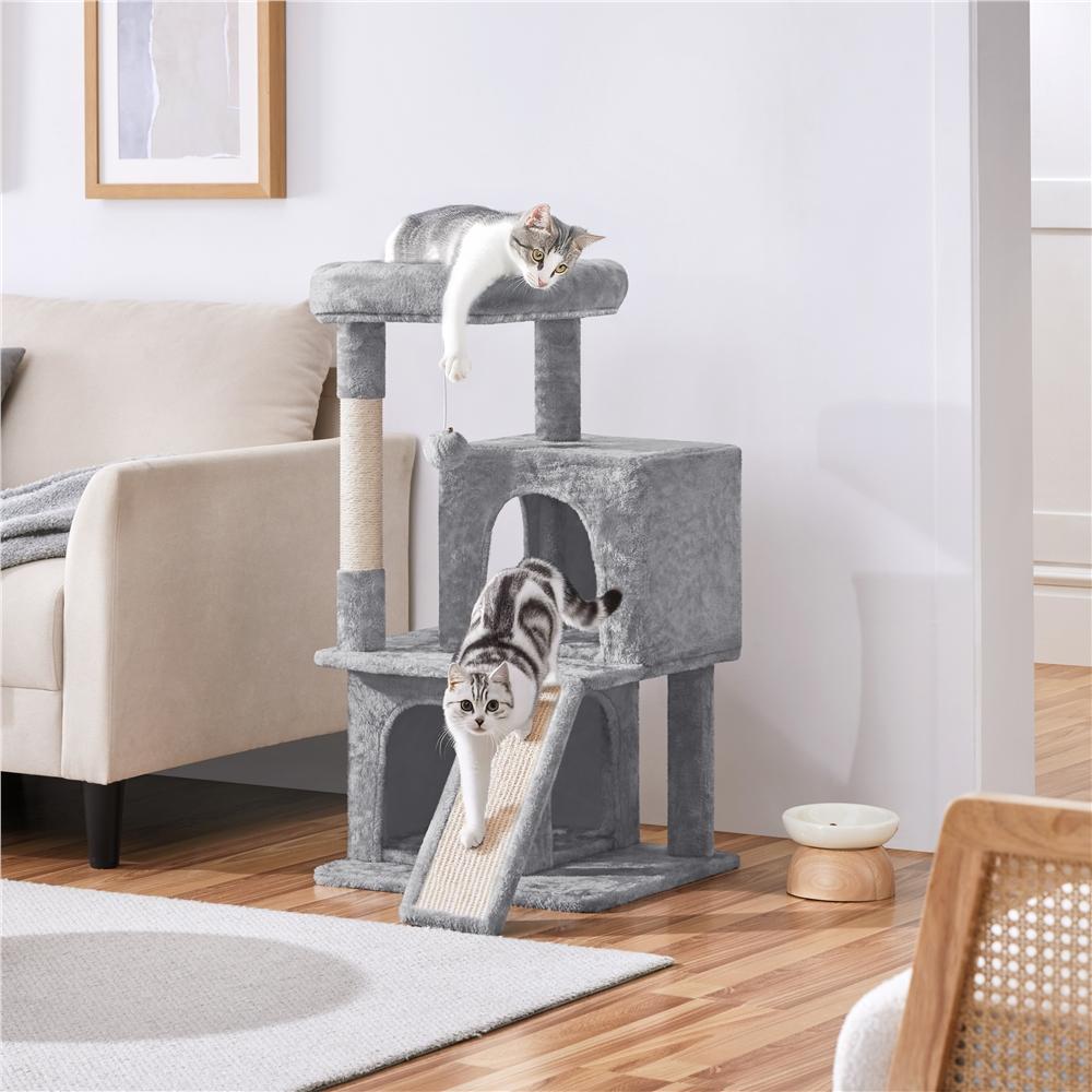 Katzenbaum Stabiles Spielhaus mit Höhlen und Ball