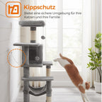 Kratzbaum mit Hängematte Höhle Stabil für Wohnungskatzen