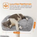 Kratzbaum mit Hängematte Höhle Stabil für Wohnungskatzen