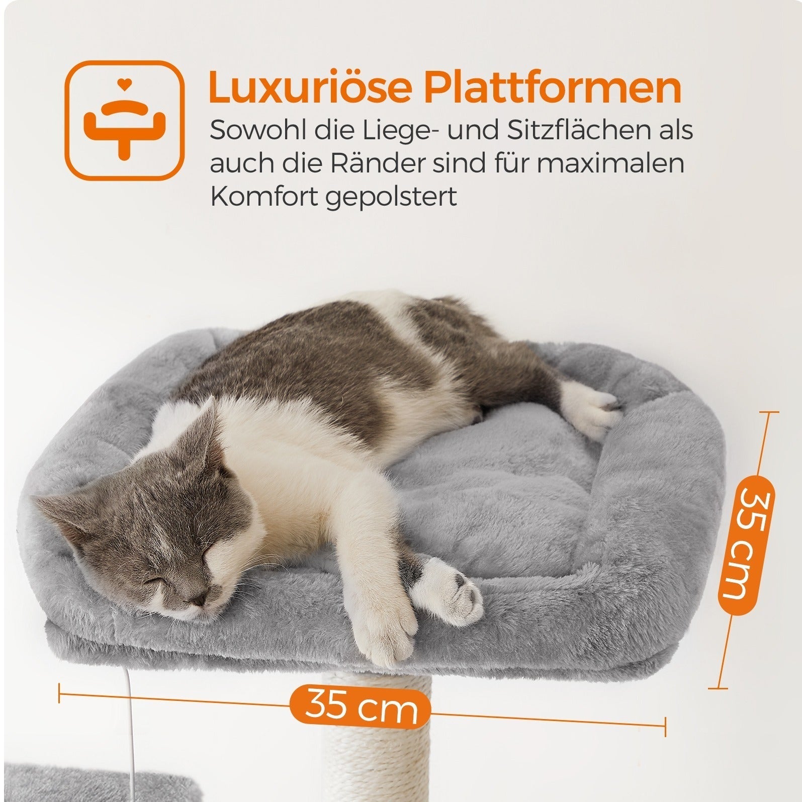 Kratzbaum mit Hängematte Höhle Stabil für Wohnungskatzen