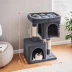 Kratzbaum Große Plattform mit 2 Höhlen und Sisalstämmen Stabil